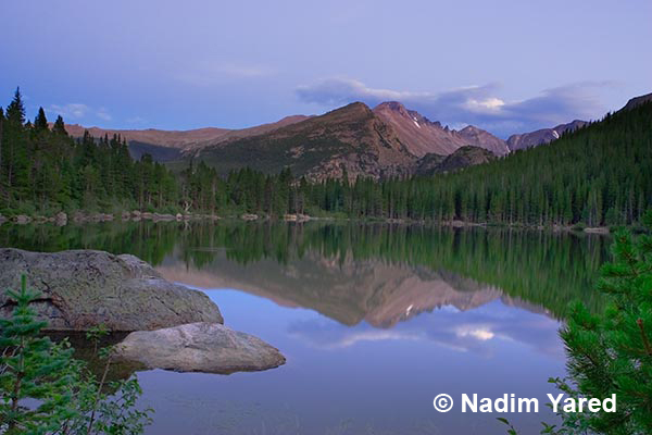Reflections on Bear Lake, Rocky Mountain NP, Colorado, USA 