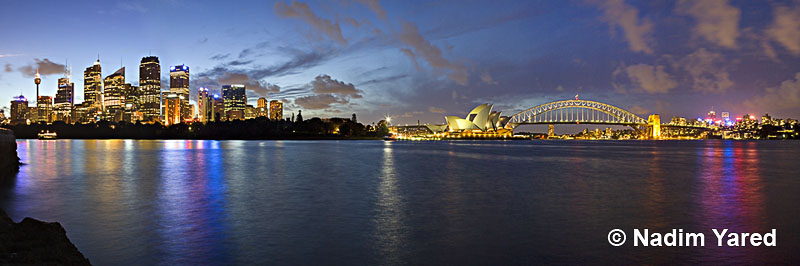 Twilight colors at the Harbour, Sydney, Australia